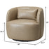 Ashlie Faux Leather Swivel Chair - Khaki Swivel Armchair | Faux Leather Accent Chairs | Kinwell Furniture | Modern Swivel Chairs